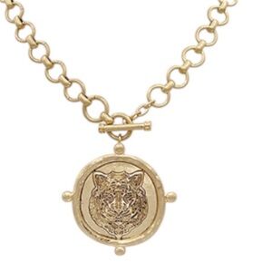 Golden Tiger toggle necklace